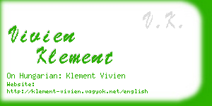 vivien klement business card